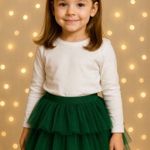 Fusta tulle Ilinca Verde