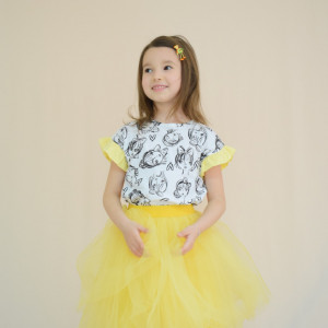 fusta tutu galbena a