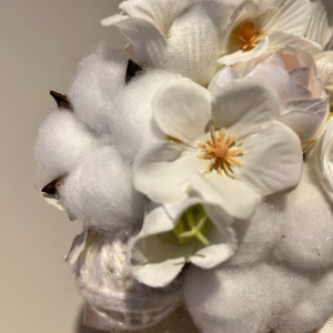 Lumănare botez din ceara naturala Flower - Img 3