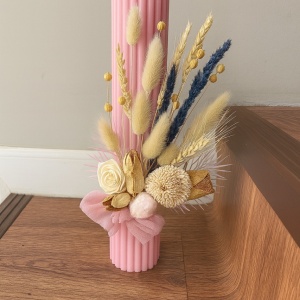 Lumanare de botez Autumn Pink