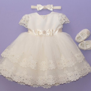 Rochie botez Pretty White Lady - Img 5