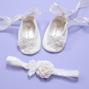 Set botez 3 piese Angel Flower - Img 4