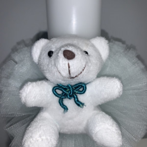 Lumanare botez Mint Green Bear - Img 2