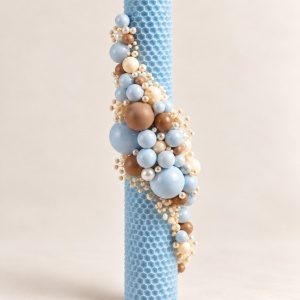 Lumanare de botez fagura Bubbles Blue