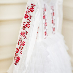 Rochie botez din shantung de matase Traditional lux - Img 2
