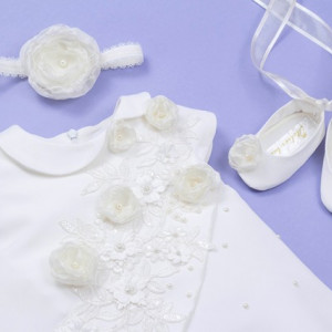 Set botez 4 piese Vanilla Flower - Img 3