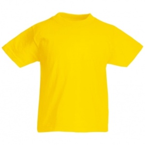 Tricou scoala Fruit of the Loom galben - Img 2