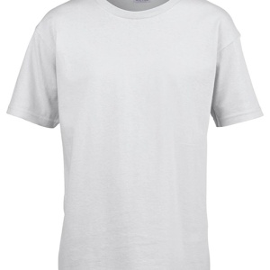 Tricou scoala unisex Gildan alb