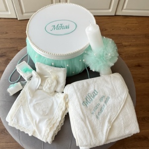 Trusou botez complet Little Pearl Mint Green