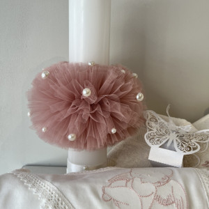 Trusou botez complet Little Pearl roz pudra - Img 5