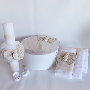 Trusou botez fete Cream Flora