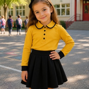 Bluza scoala RF2 galbena cu negru