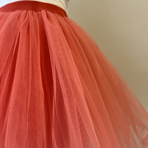 Fustita din tulle Karina Living Coral - Img 2