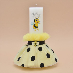 Lumanare de botez personalizat Happy Bees