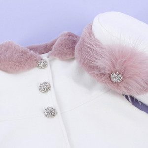 Palton cu toca Pink Prescious - Img 2
