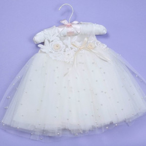 Rochita botez aplicatie dantela Rainfall Pearls - Img 4