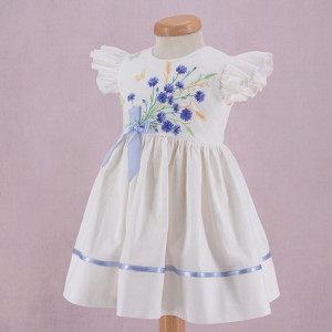 Set botez 3 piese Blue Flower - Img 5
