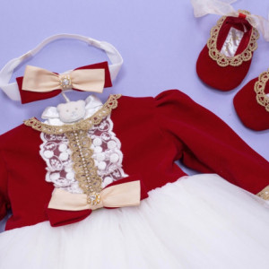 Set botez 3 piese Velvet Girl - Img 4