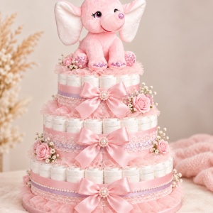 Tort scutece Pink Elephant