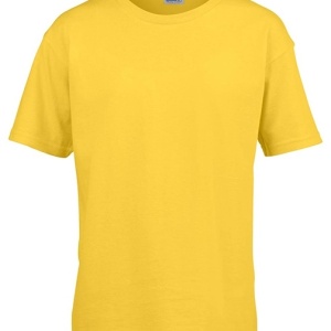Tricou scoala unisex Gildan galben