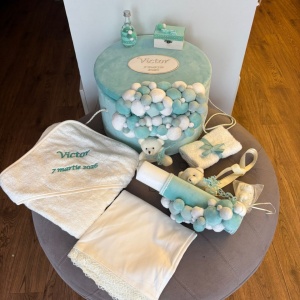 Trusou botez premium Velvet Mint Green