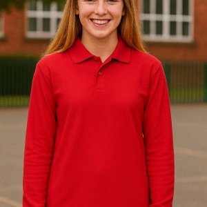 bluza-polo-uniforma-rosu