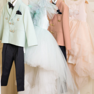 Costum baieti lux Elegant Gentleman Babyblue - Img 2