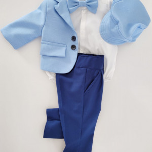 Costum botez din stofa Berlin