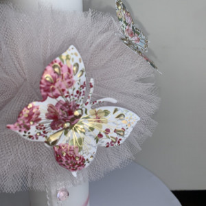 Lumanare botez Pink Butterflies - Img 4