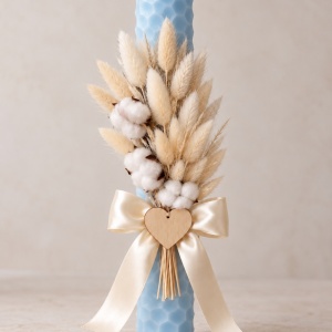 Lumanare de botez Stone Baby Blue