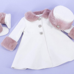 Palton cu toca Pink Prescious - Img 3