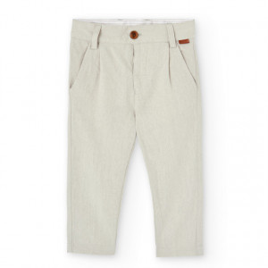 pantaloni baieti bej Boboli 716161 