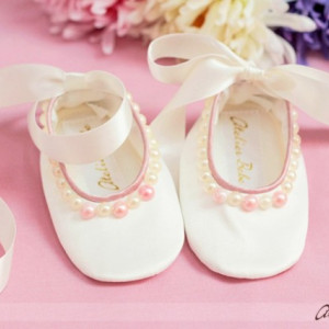 Pantofi bebelusi Pink Poppies