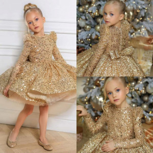 Rochie gala Sequin Dream Gold