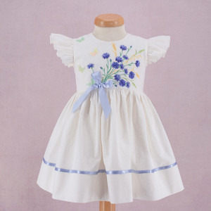 Set botez 3 piese Blue Flower - Img 6