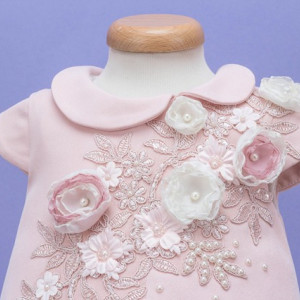 Set botez 4 piese Silk Petals - Img 5
