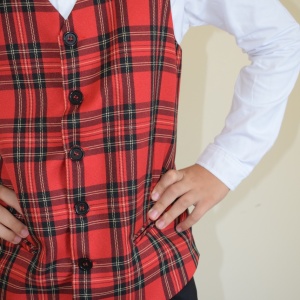 veste scolare carouri rosii