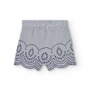 pantaloni scurti brodati a