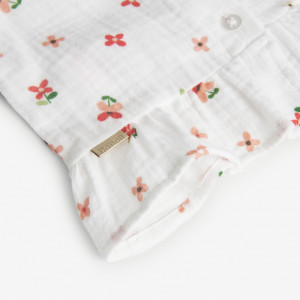 bluza muselina alba cu flori
