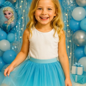 Fustita din tull Karina Cool Blue