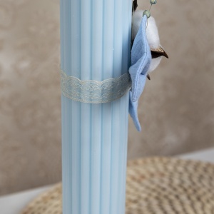 Lumanare-Botez-Canelata-Bleu
