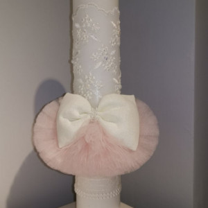 Lumanare de botez Pink Bow - Img 4