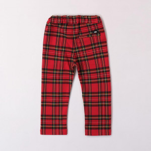 pantaloni carouri craciun baieti iDo 7468 spate
