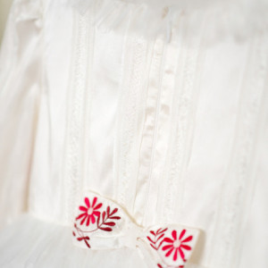 Rochie botez din shantung de matase Traditional lux - Img 5