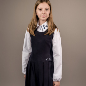 Sarafan școală bleumarin Evel 001