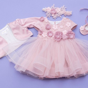 Set botez 4 piese Dusty Pink Reveries - Img 6