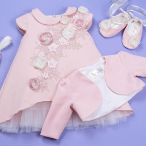 Set botez 4 piese Silk Petals - Img 6