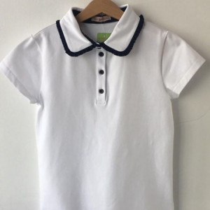 Tricou scoala alb cu bleumarin fete RF1 - Img 2
