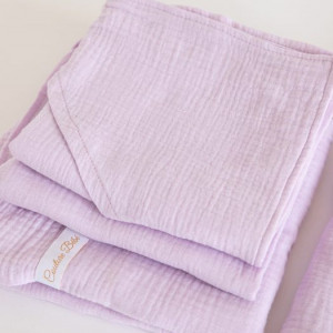 Trusou botez lux din muselina lavender - Img 4