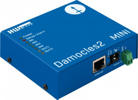 Modul Ethernet 4 intrări digitale, 2 ieșiri releu, suport Modbus TCP, MQTT, HW Group Damocles2 MINI